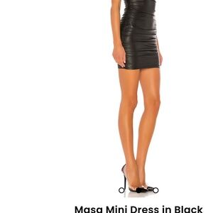 H:ours faux leather mini dress